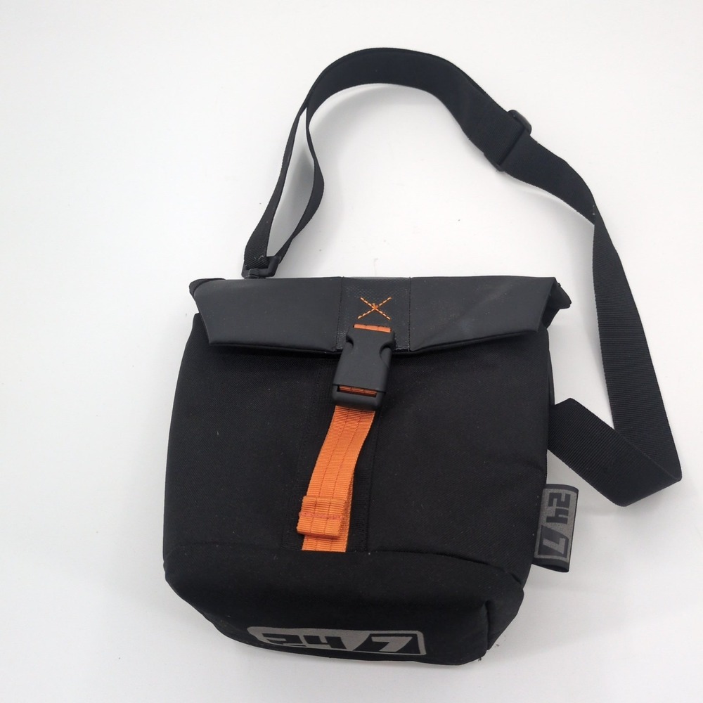 24/7 Traffic Collection Camera Bag - Small Holster Case Black Orange Webbing